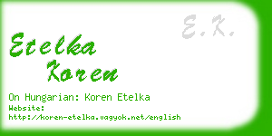 etelka koren business card